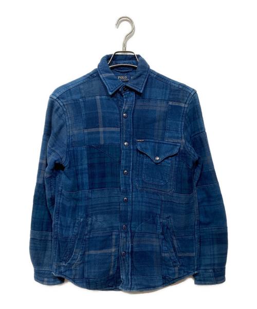 POLO RALPH LAUREN（ポロ・ラルフローレン）POLO RALPH LAUREN (ポロ・ラルフローレン) パッチワークシャツ ネイビー サイズ:XSの古着・服飾アイテム