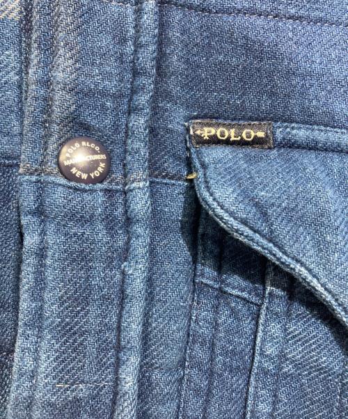 POLO RALPH LAUREN（ポロ・ラルフローレン）POLO RALPH LAUREN (ポロ・ラルフローレン) パッチワークシャツ ネイビー サイズ:XSの古着・服飾アイテム