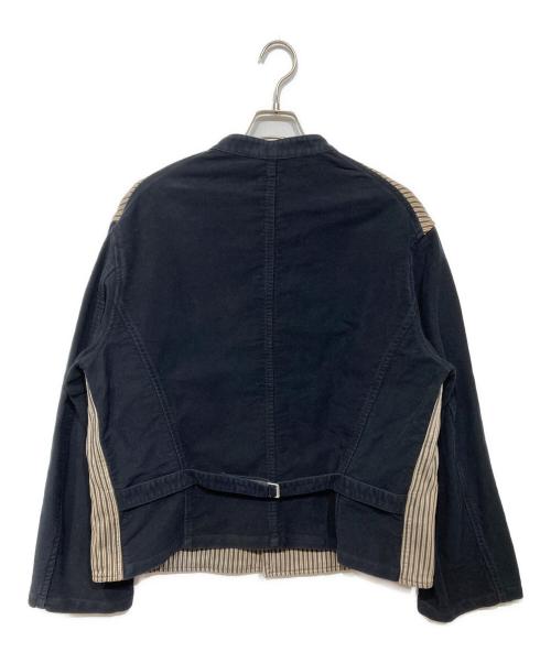 KAPITAL（キャピタル）KAPITAL (キャピタル) ストライプワークジャケット ブラック×グレー サイズ:3の古着・服飾アイテム