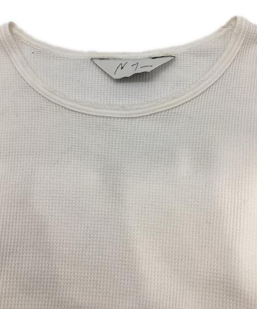 ANCELLM（アンセルム）ANCELLM (アンセルム) DAMAGE WAFFLE CREW LS T-SHIRT ホワイト サイズ:2の古着・服飾アイテム