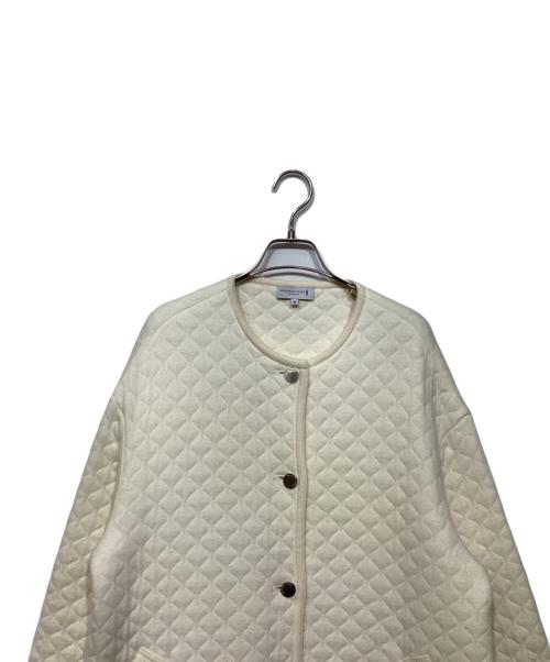 MACKINTOSH（マッキントッシュ）MACKINTOSH (マッキントッシュ) ウール混ノーカラーキルティングコートG5C09-603-02 ホワイト サイズ:Mの古着・服飾アイテム