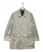 COMME des GARCONS HOMMEコムデギャルソン オム）の古着「裏地総柄 ワイルドステッチ ステンカラーコート」｜ベージュ