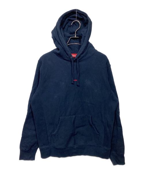 SUPREME（シュプリーム）SUPREME (シュプリーム) Micro Logo Hooded Sweatshirt ネイビー サイズ:Mの古着・服飾アイテム