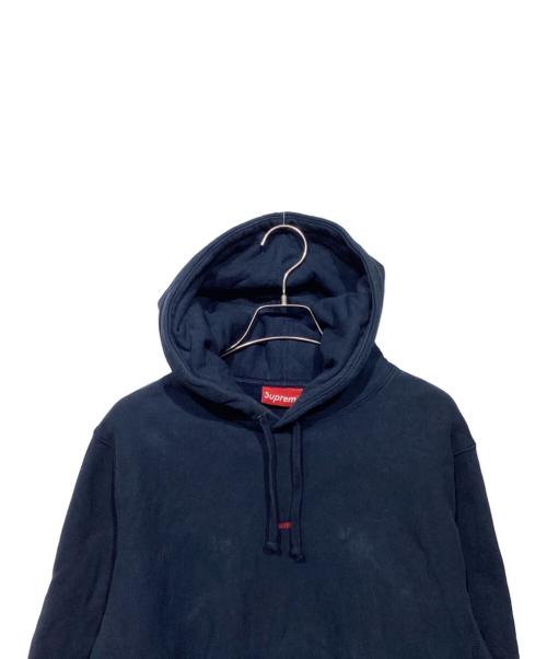 SUPREME（シュプリーム）SUPREME (シュプリーム) Micro Logo Hooded Sweatshirt ネイビー サイズ:Mの古着・服飾アイテム