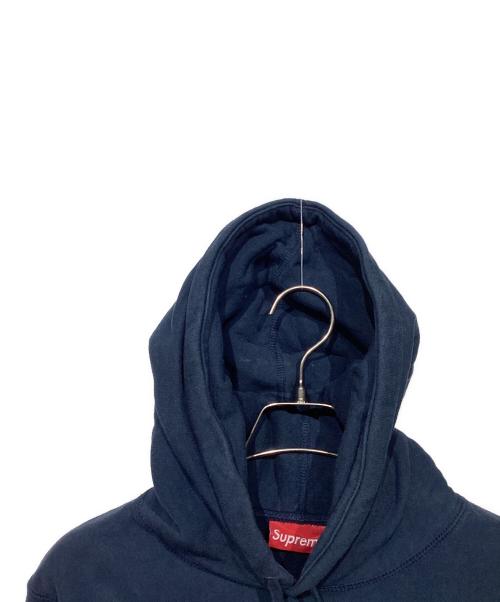 SUPREME（シュプリーム）SUPREME (シュプリーム) Micro Logo Hooded Sweatshirt ネイビー サイズ:Mの古着・服飾アイテム