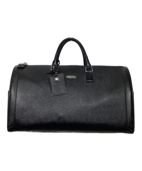 BURBERRY（バーバリー）BURBERRY (バーバリー) ロゴプレート ボストンバッグ ブラックの古着・服飾アイテム