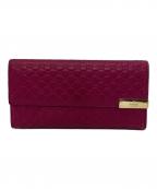 GUCCIグッチ）の古着「マイクログッチシマ 長財布291099」｜ピンク