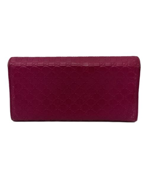 GUCCI（グッチ）GUCCI (グッチ) マイクログッチシマ 長財布291099 ピンクの古着・服飾アイテム