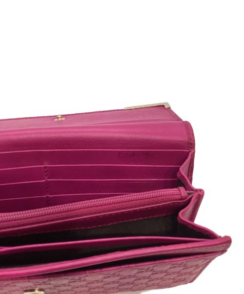 GUCCI（グッチ）GUCCI (グッチ) マイクログッチシマ 長財布291099 ピンクの古着・服飾アイテム