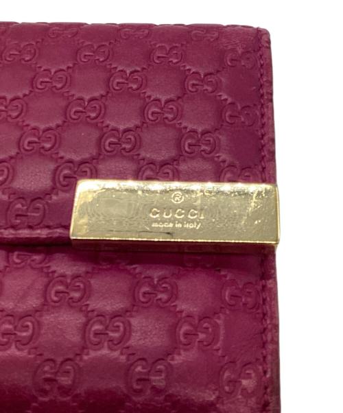 GUCCI（グッチ）GUCCI (グッチ) マイクログッチシマ 長財布291099 ピンクの古着・服飾アイテム