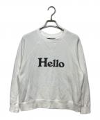MADISON BLUEマディソンブルー）の古着「HELLO SWEAT L/S URAKE MB224-7005」｜ホワイト