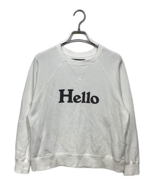 MADISON BLUE（マディソンブルー）MADISON BLUE (マディソンブルー) HELLO SWEAT L/S URAKE MB224-7005 ホワイト サイズ:XSの古着・服飾アイテム