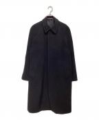 PAUL SMITHポールスミス）の古着「アンゴラ比翼コート」｜ブラック