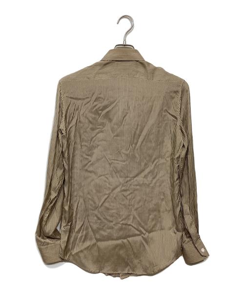 CELINE（セリーヌ）CELINE (セリーヌ) ストライプシルクシャツ ベージュ サイズ:36の古着・服飾アイテム