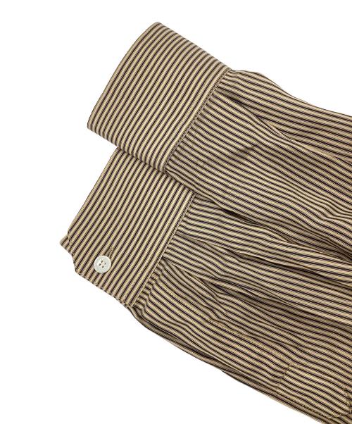 CELINE（セリーヌ）CELINE (セリーヌ) ストライプシルクシャツ ベージュ サイズ:36の古着・服飾アイテム