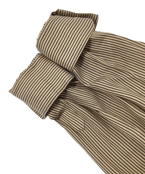 CELINE（セリーヌ）CELINE (セリーヌ) ストライプシルクシャツ ベージュ サイズ:36の古着・服飾アイテム