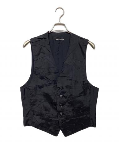 ISSEY MIYAKE MEN イッセイミヤケ プリーツベスト 黒 ブラック イッセイミヤケメンISSEY MIYAKE MEN ダブルフェイスプリーツベスト