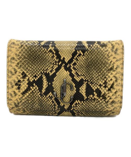 JIMMY CHOO（ジミーチュウ）JIMMY CHOO (ジミーチュウ) パイソン チェーンショルダーバッグ ベージュの古着・服飾アイテム