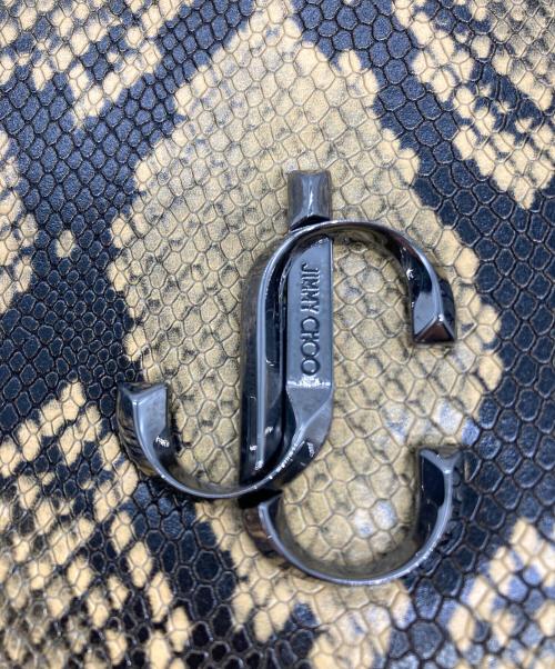 JIMMY CHOO（ジミーチュウ）JIMMY CHOO (ジミーチュウ) パイソン チェーンショルダーバッグ ベージュの古着・服飾アイテム