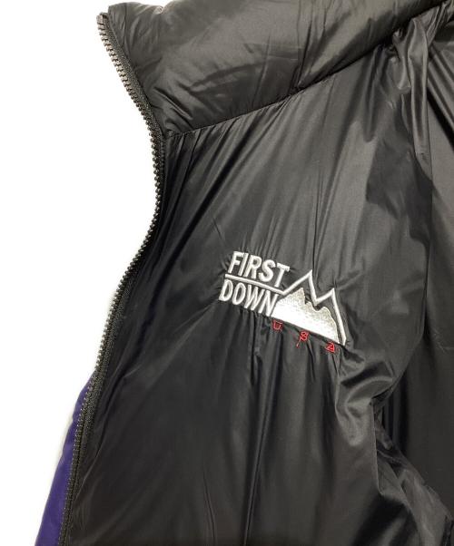FIRST DOWN（ファーストダウン）FIRST DOWN (ファーストダウン) リバーシブルダウンジャケット パープル×ブラック サイズ:XXLの古着・服飾アイテム