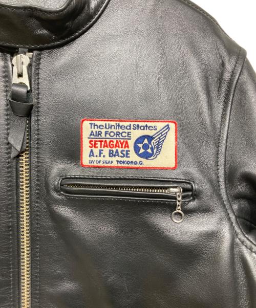 KADOYA（カドヤ）KADOYA (カドヤ) シングルライダースジャケット ブラック サイズ:LBの古着・服飾アイテム