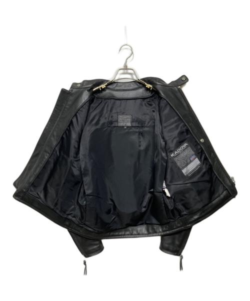 KADOYA（カドヤ）KADOYA (カドヤ) シングルライダースジャケット ブラック サイズ:LBの古着・服飾アイテム