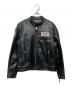 KADOYA（カドヤ）の古着「シングルライダースジャケット」｜ブラック