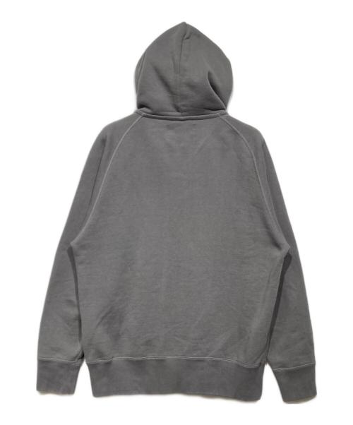 MHL（エムエイチエル）MHL (エムエイチエル) LOOPWHEELER (ループウィラー) LIGHT LOOPBACK COTTON ジップパーカー グレー サイズ:Mの古着・服飾アイテム