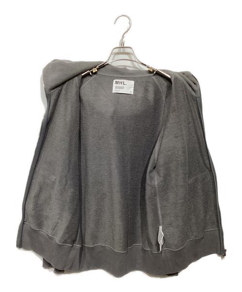 MHL（エムエイチエル）MHL (エムエイチエル) LOOPWHEELER (ループウィラー) LIGHT LOOPBACK COTTON ジップパーカー グレー サイズ:Mの古着・服飾アイテム