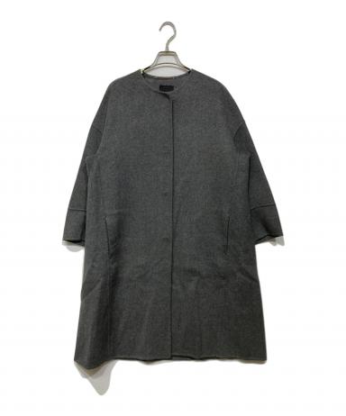 中古・古着通販】ebure (エブール) カシミヤリバーコート グレー