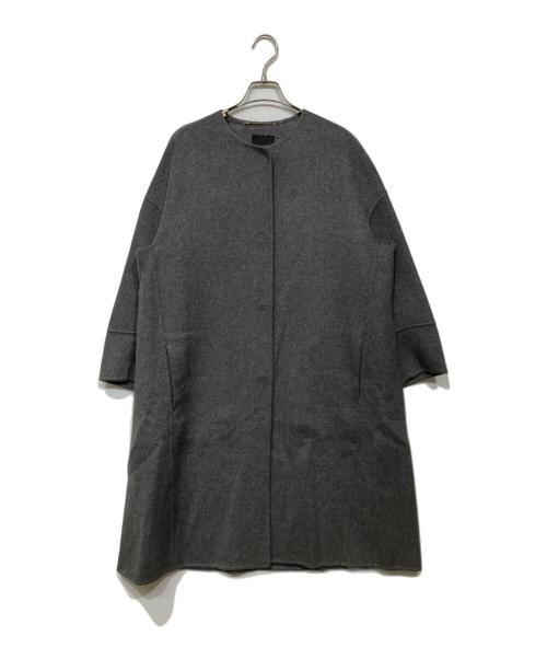 ebure（エブール）ebure (エブール) カシミヤリバーコート グレー サイズ:36の古着・服飾アイテム