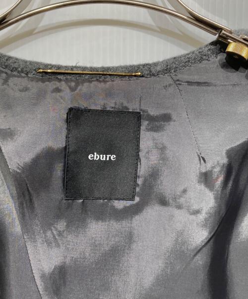 ebure（エブール）ebure (エブール) カシミヤリバーコート グレー サイズ:36の古着・服飾アイテム