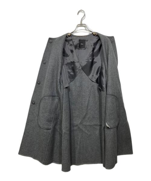 ebure（エブール）ebure (エブール) カシミヤリバーコート グレー サイズ:36の古着・服飾アイテム