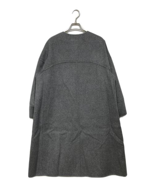 ebure（エブール）ebure (エブール) カシミヤリバーコート グレー サイズ:36の古着・服飾アイテム