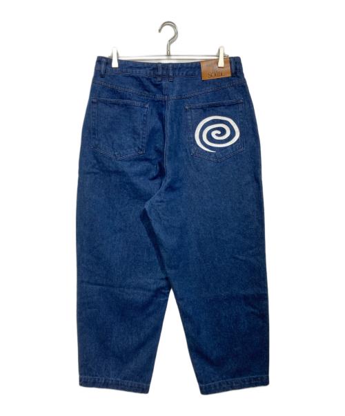 SOL soonerorlater（スーナーオアレイター）SOL soonerorlater (スーナーオアレイター) GuruGuru Denim Pants インディゴ サイズ:Lの古着・服飾アイテム