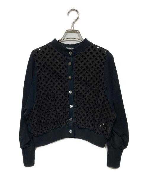 kijinokanosei（キジノカノウセイ）kijinokanosei (キジノカノウセイ) knit blouson ami atuji 24SS ブラック サイズ:-の古着・服飾アイテム