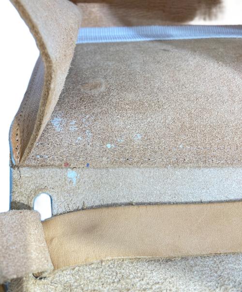 macro mauro（マクロマウロ）macro mauro (マクロマウロ) ハンドペイント　ショルダー＆クラッチバック ホワイト×ブラウンの古着・服飾アイテム