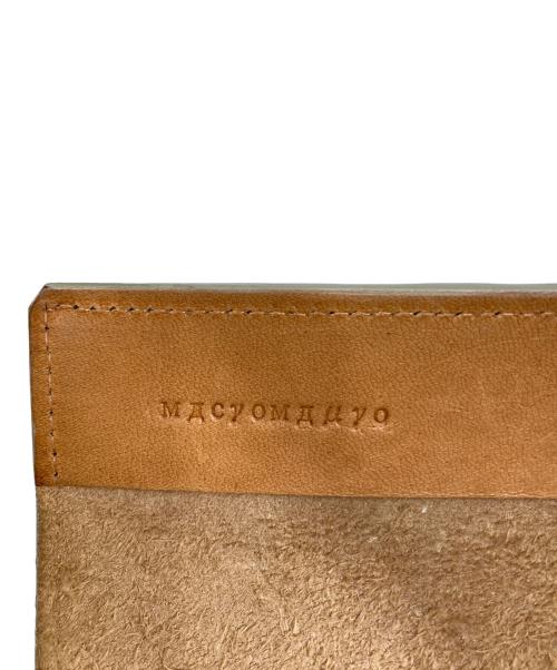 macro mauro（マクロマウロ）macro mauro (マクロマウロ) ハンドペイント　ショルダー＆クラッチバック ホワイト×ブラウンの古着・服飾アイテム