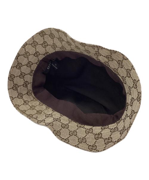 GUCCI（グッチ）GUCCI (グッチ) GGキャンバス　シェリーライン　バケットハット ベージュの古着・服飾アイテム