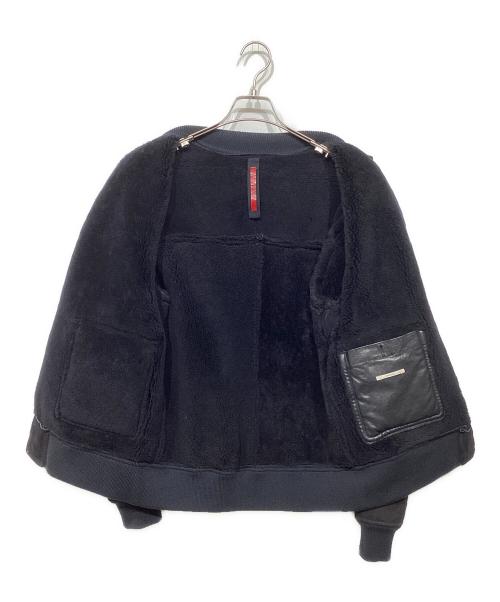 H.C.R. ITALIA（エイチ・シー・アール・イタリア）H.C.R. ITALIA (エイチ・シー・アール・イタリア) ムートンジャケット7938 ブラック サイズ:38の古着・服飾アイテム