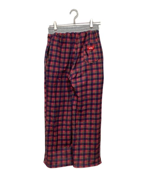 wftv（ダブリュー・エフ・ティー・ヴィー）wftv (ダブリュー・エフ・ティー・ヴィー) DOUBLE LAYERED SWEATPANTS グレー×レッド サイズ:記載なしの古着・服飾アイテム