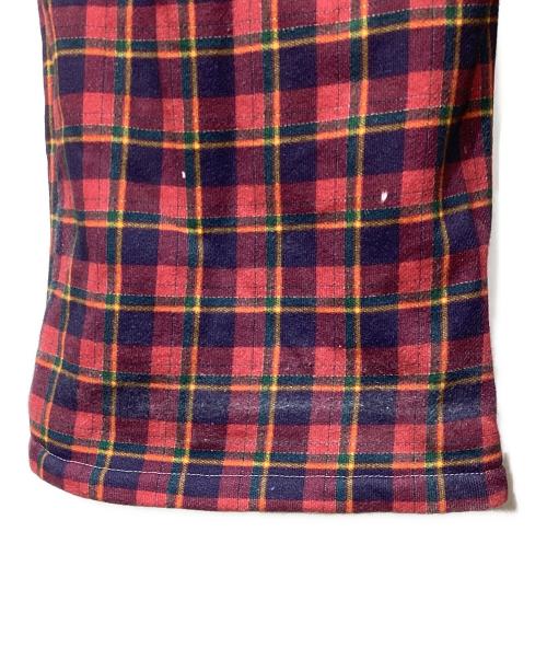 wftv（ダブリュー・エフ・ティー・ヴィー）wftv (ダブリュー・エフ・ティー・ヴィー) DOUBLE LAYERED SWEATPANTS グレー×レッド サイズ:記載なしの古着・服飾アイテム