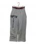wftv（ダブリュー・エフ・ティー・ヴィー）の古着「DOUBLE LAYERED SWEATPANTS」｜グレー×レッド
