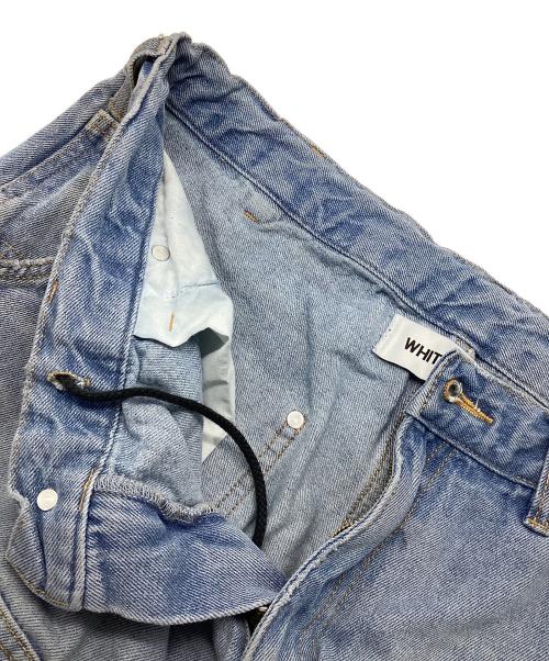 WHITELAND（ホワイトランド）WHITELAND (ホワイトランド) ヴィンテージ加工ダブルニーデニムショートパンツ インディゴ サイズ:Fの古着・服飾アイテム