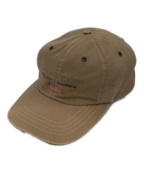 POLO SPORT（ポロスポーツ）POLO SPORT (ポロスポーツ) 90s ロゴキャップ ブラウンの古着・服飾アイテム