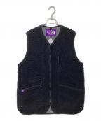 THE NORTHFACE PURPLELABELザ・ノースフェイス パープルレーベル）の古着「Wool Boa WINDSTOPPER Field Vest」｜ブラック