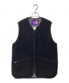 THE NORTHFACE PURPLELABEL（ザ・ノースフェイス パープルレーベル）の古着「Wool Boa WINDSTOPPER Field Vest」｜ブラック