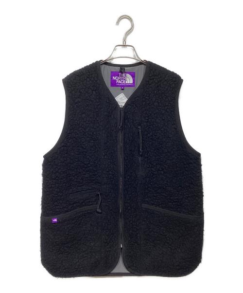 THE NORTHFACE PURPLELABEL（ザ・ノースフェイス パープルレーベル）THE NORTHFACE PURPLELABEL (ザ・ノースフェイス パープルレーベル) Wool Boa WINDSTOPPER Field Vest ブラック サイズ:Sの古着・服飾アイテム