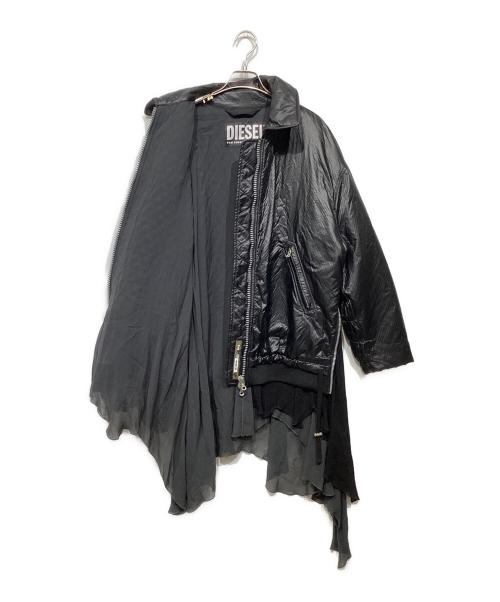 DIESEL（ディーゼル）DIESEL (ディーゼル) G-ELEU レイヤードフリルジャケット ブラック サイズ:Mの古着・服飾アイテム