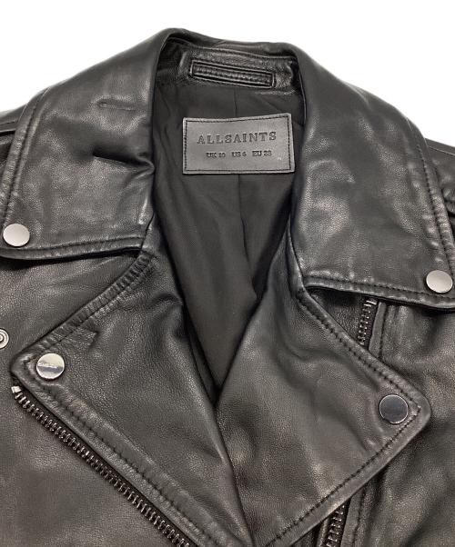 ALL SAINTS（オールセインツ）ALL SAINTS (オールセインツ) ダブルライダースジャケット　WL037V ブラック サイズ:UK10の古着・服飾アイテム